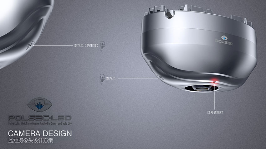 藍(lán)牙智能監(jiān)控?cái)z像頭外觀設(shè)計(jì)結(jié)構(gòu)設(shè)計(jì)案例圖分析