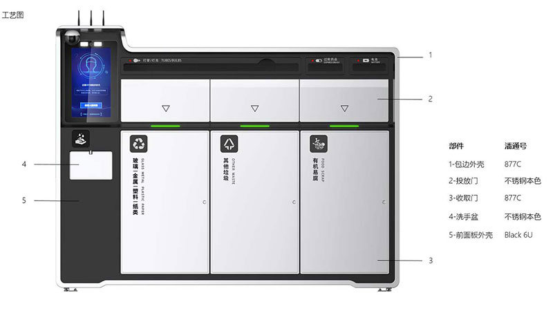 工業(yè)環(huán)保設(shè)備之智能分類垃圾桶設(shè)計(jì)案例圖片8